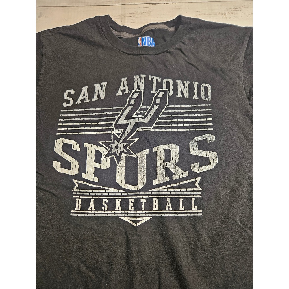 NBA San Antonio Spurs Graphic T-Shirt Mens Medium Black Ring Spunā Soft Cotton